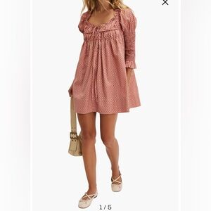Free People Smocked Button Front Dress